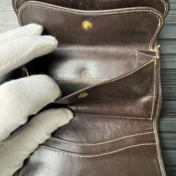 Gucci Wallet Purse Trifold Brown leather Used|Authentic - Picture 3 of 5